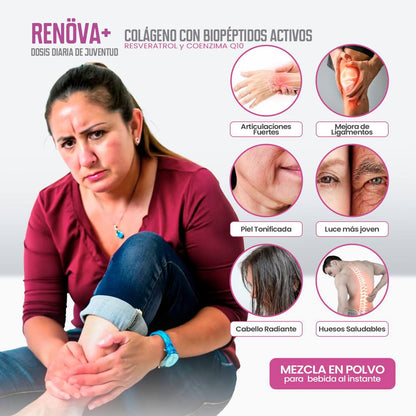 RENOVA+ Colágeno con Resveratrol y Biopéptidos activos‼️